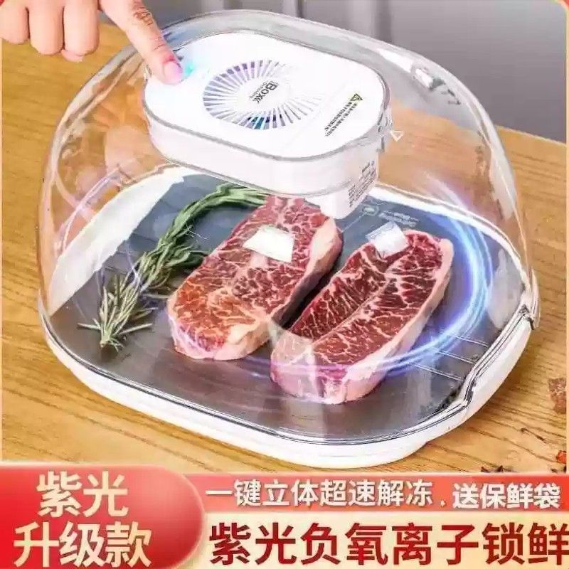 解冻神器家用德国恒温多功能保鲜快速厨房解冻机紫外线杀菌沥水篮