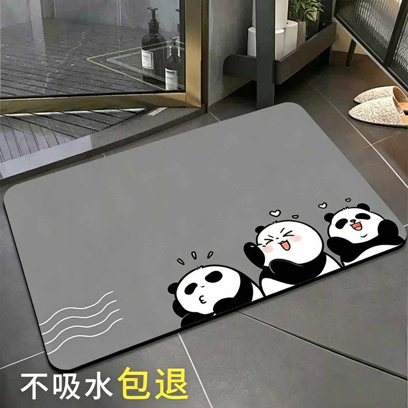 卫生间门口吸水地垫速干浴室垫脚垫硅藻泥厕所入户门地垫防滑家用