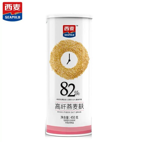 西麦高纤燕麦麸皮450g罐 燕麦片低GI营养代餐无添加蔗糖膳食纤维图片