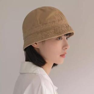短帽沿渔夫帽女夏季水桶帽春秋遮阳帽女防晒帽子潮日系韩版百搭盆