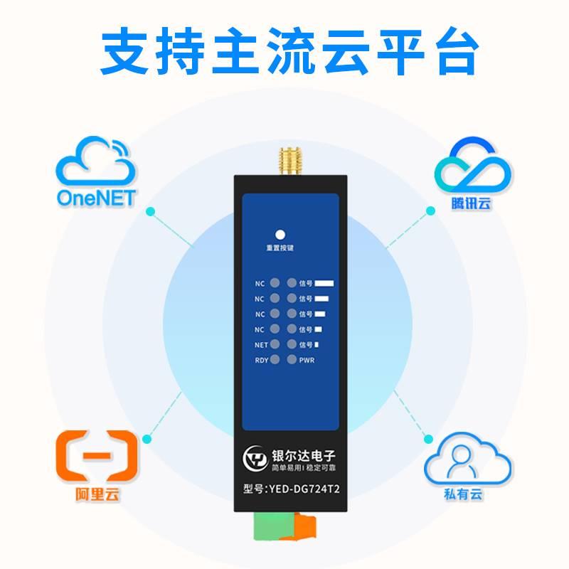 银尔达3路RS485通信4g dtu模块边缘计算网格腾讯mqtt阿里云OneNet