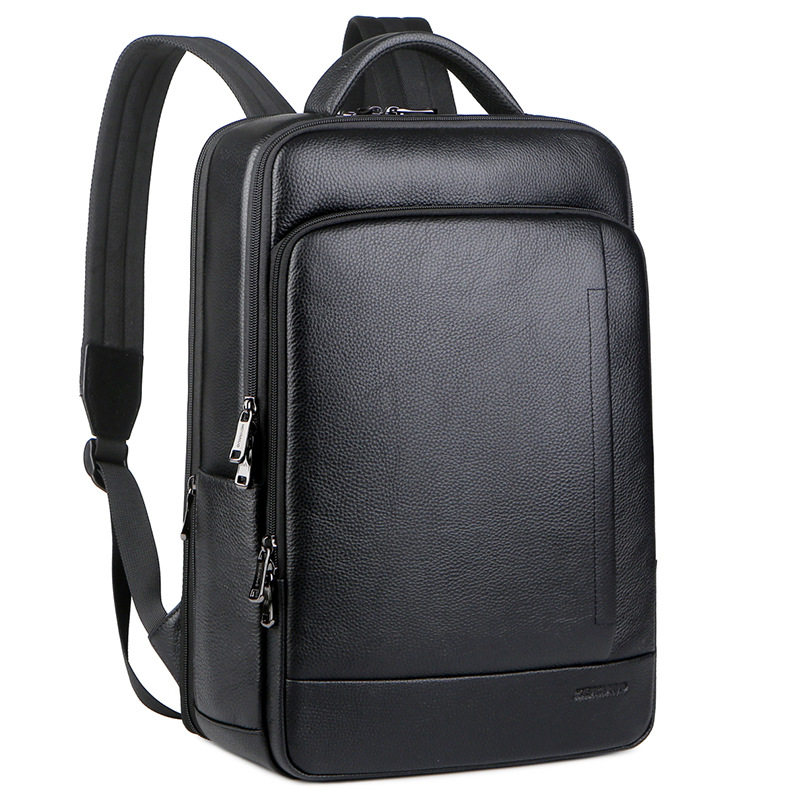 仅亏一天牛皮男士商务背包真皮轻便高端多功能双肩包大容量通勤电