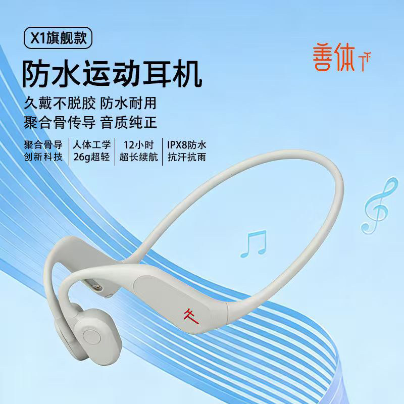 善体TT真骨传导蓝牙耳机X1运动型耳机跑步型无线长续航挂耳不入耳
