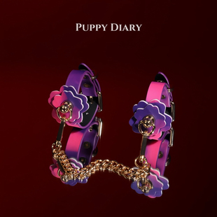 Puppy*温感变色樱花皮手环女脚环链条手链饰品情侣礼物可刻字
