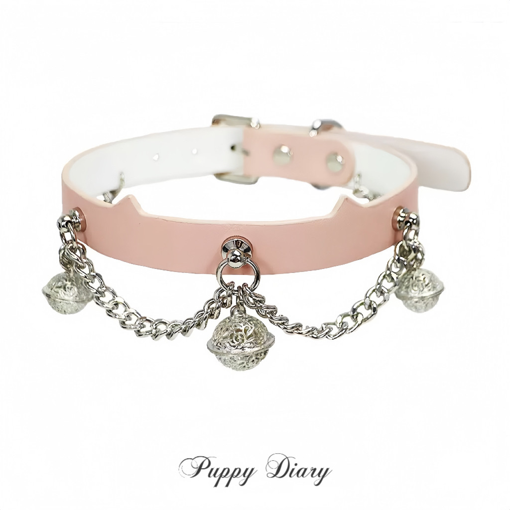 Puppy*猫耳宫铃项圈女铃铛choker可刻字脚链情侣手环饰品