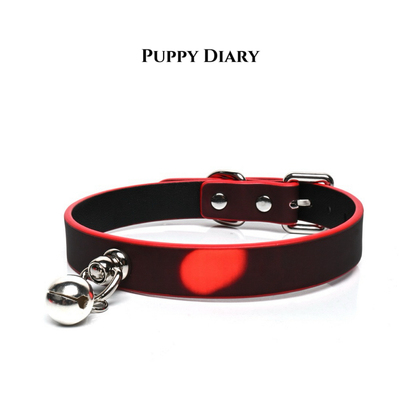 Puppy*温变皮革项圈女铃铛choker男颈链辣妹皮革锁骨链甜酷