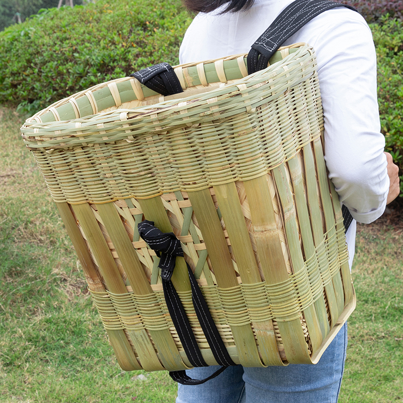 背篓竹编家用后背大号篮子