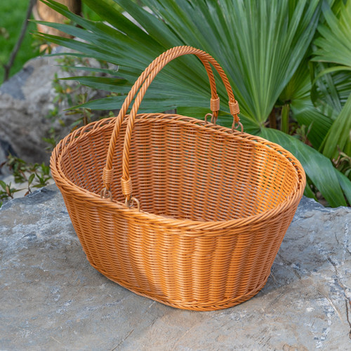 仿藤编织手提篮创意ins风