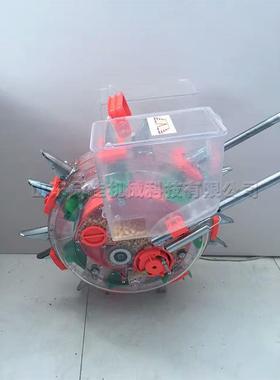 6谷嘴轮0嘴花生精播机 黄豆物双料斗1点种机 KIL手推式滚玉米播种