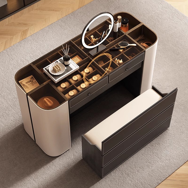 衣帽间中岛柜展示柜斗柜一体首饰