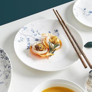唯润骨瓷餐具碗盘餐盘碟8英寸深菜盘陶瓷饭碗大面碗汤碗家用单品