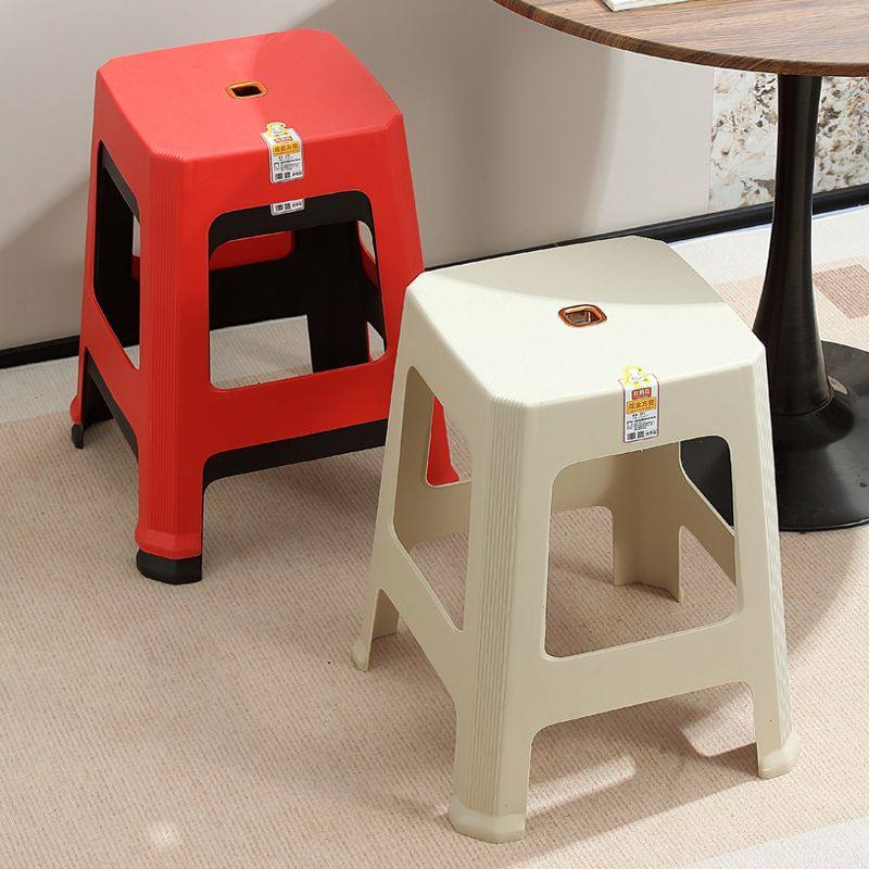 加厚熟胶钢化塑料凳子家用可叠放板凳大人踩脚凳商用摆摊结实防滑