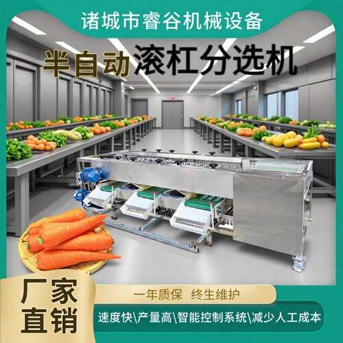 2025新款滚杠式可调 梅果 分级机 梅子 青梅 乌梅选果机 筛选机