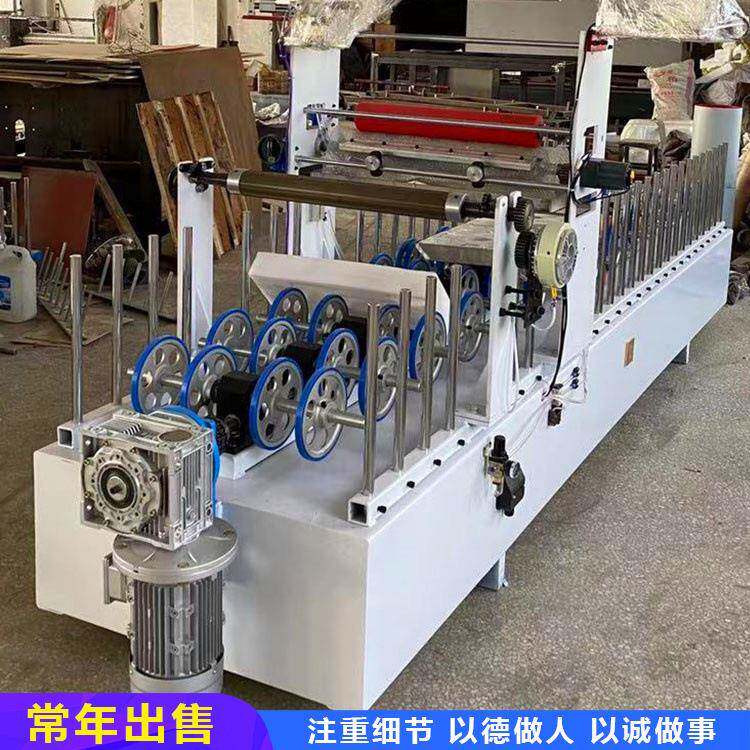 300宽pvc塑料扣板包边机 不起皮 600宽铝蜂窝板贴木皮pur包覆机
