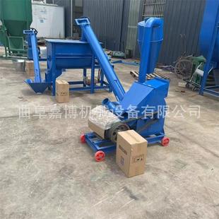 麦秆花生秧草粉牛羊饲料粉碎颗粒机 树叶玉米粒青草拌料机时产1吨