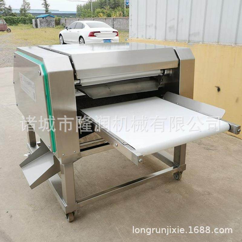 全自动鸡脖剥皮机 新款鸡腿去皮机 连续式鸡脖扒皮机产量高干净