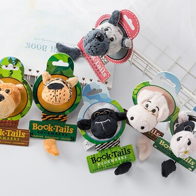 Bookaroo 动物书签新款毛绒公仔玩偶书夹童趣文具礼品礼物