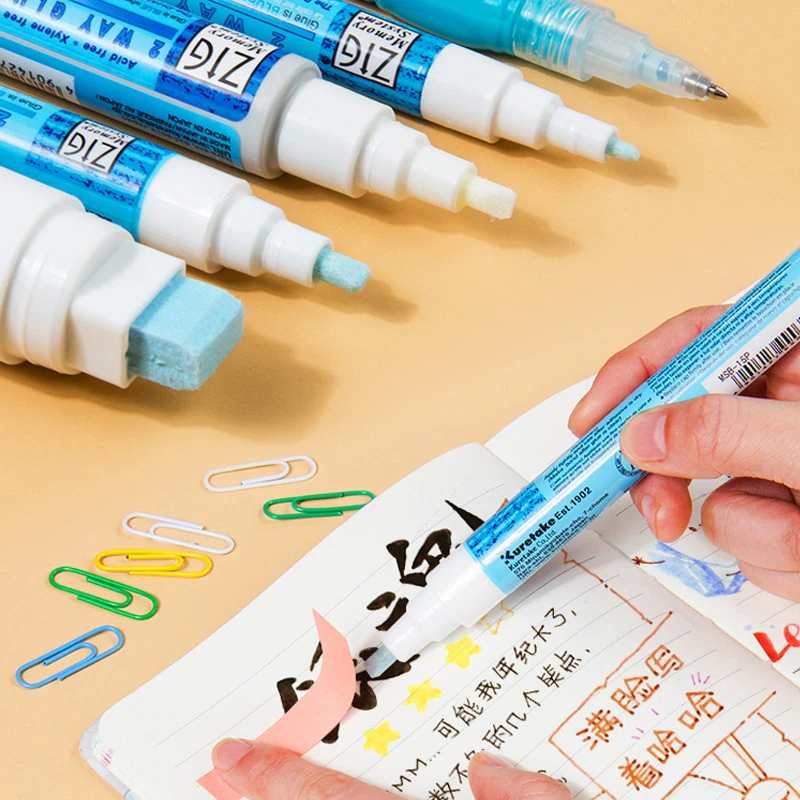 Kuretake吴竹·两用变色胶水笔多功能便携胶水液体学生手工diy