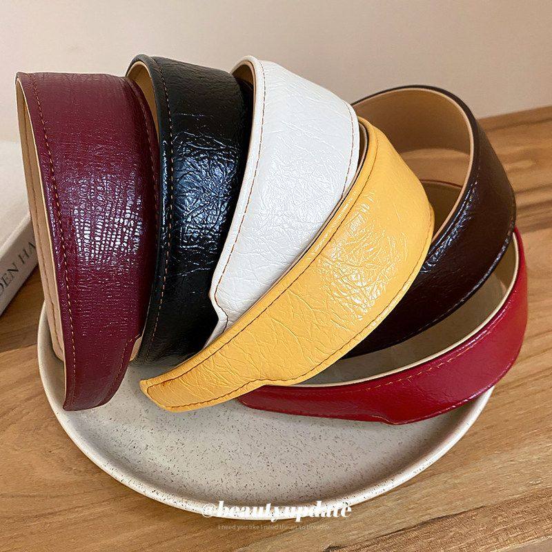 时尚韩系皮革顶设计感发箍头饰