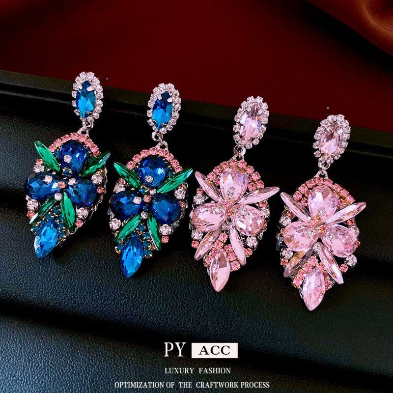 轻奢耳环中小众水滴形设计感吊坠