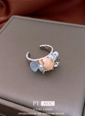 珍珠海螺小众复古女高级感风ins