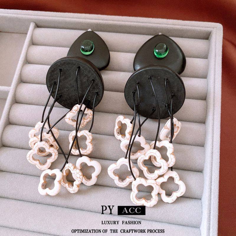 个性圆形耳饰耳钉木头百搭气质时尚女小众复古民族风耳环银针流苏,饰品/流行首饰/时尚饰品新,耳环,淘宝优惠券,粉丝福利购,淘宝优惠卷