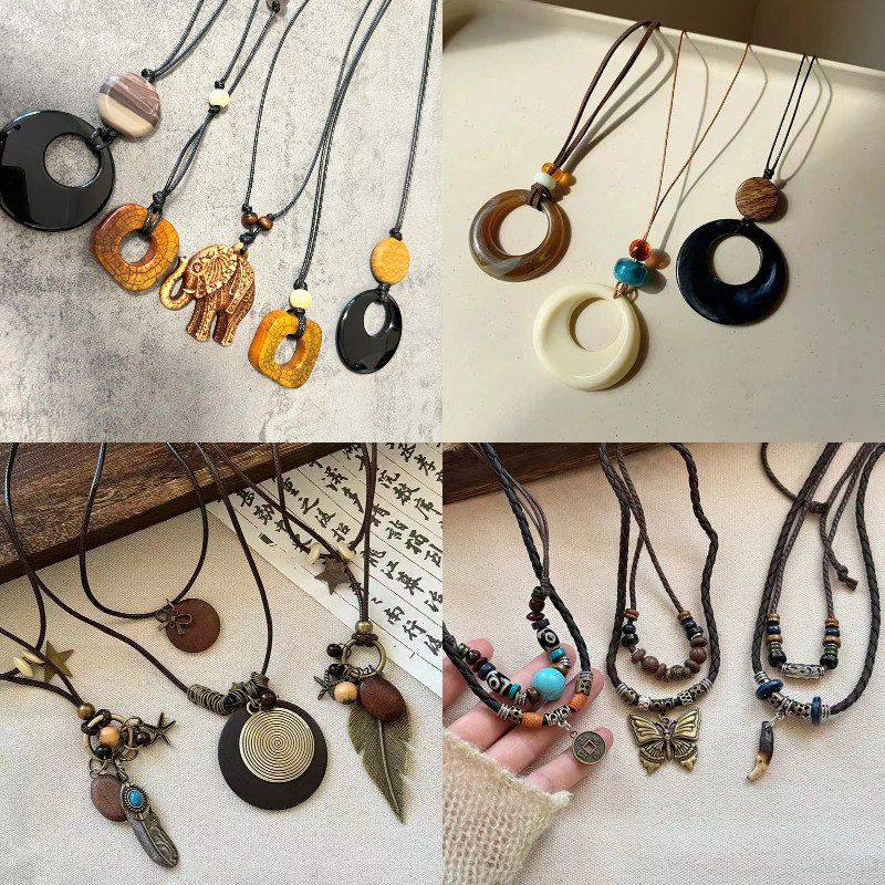 网红民族风饰品批发高级感复古项链百搭毛衣链跨境吊坠小众女简约,饰品/流行首饰/时尚饰品新,项链,淘宝优惠券,粉丝福利购,淘宝优惠卷