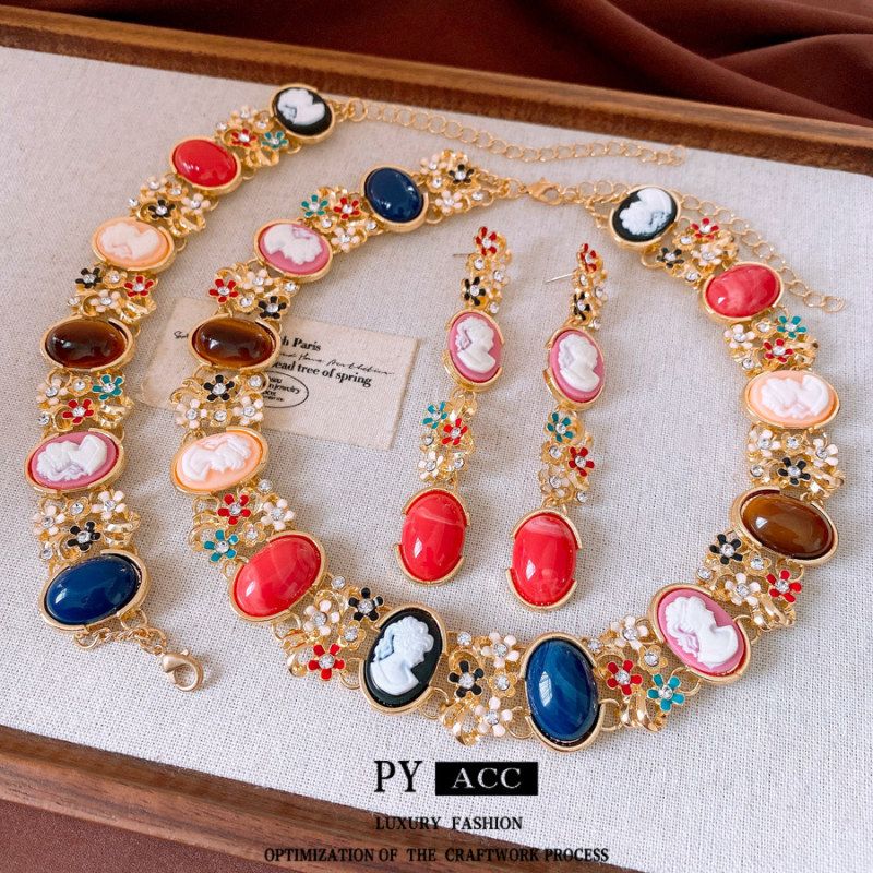 复古设计感耳钉银针夸张首饰法式