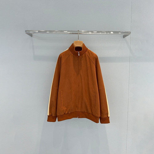 美拉德风焦糖麂皮棒球服外套女