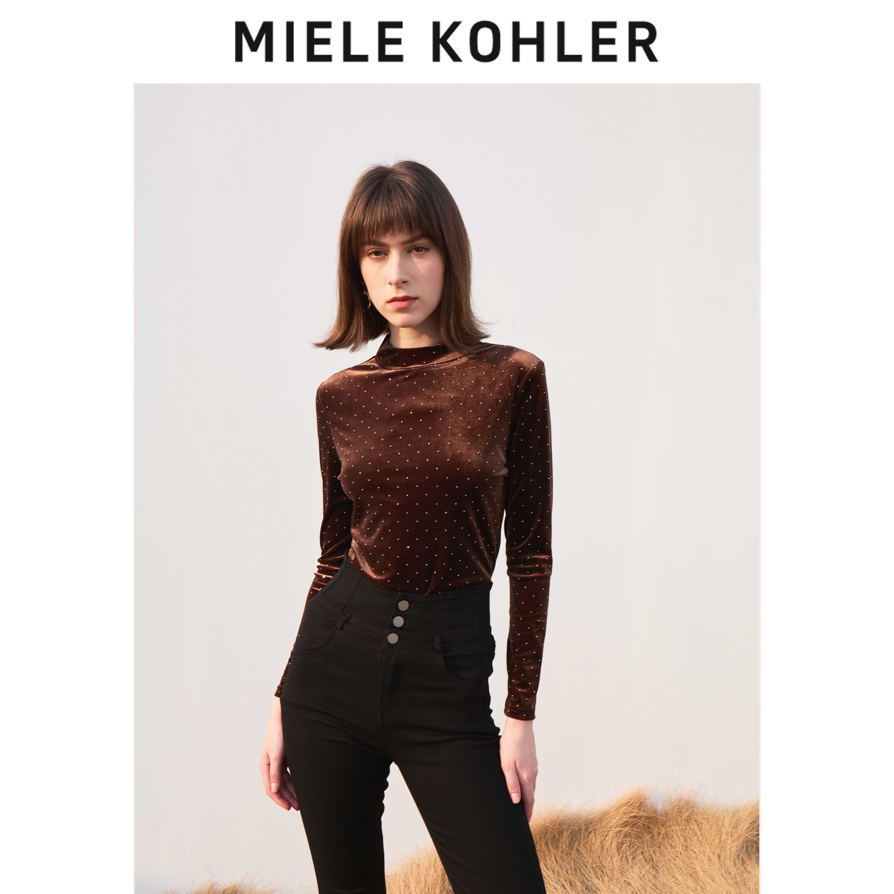 Miele Kohler2023秋季时尚休闲设计感女士内搭上衣MKOMB52085-封面