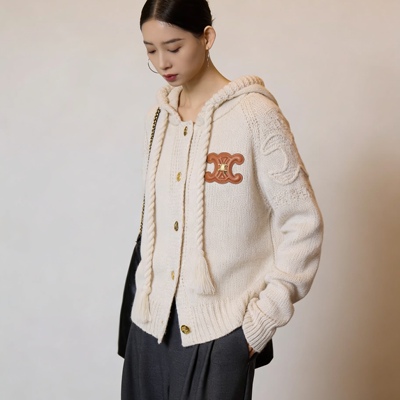 MieleKohler韩版字母连帽毛衣