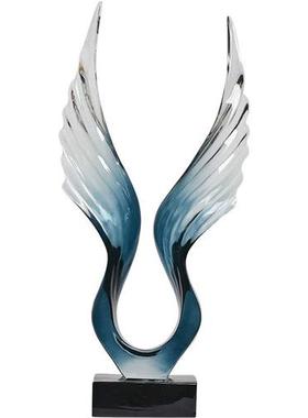 酒柜装饰品摆件轻奢高档客厅电视柜水晶家居办公室工艺品大鹏展翅