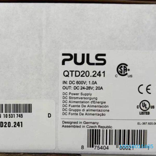 普尔世电源QTD20.241，DC600V输入，puls电源