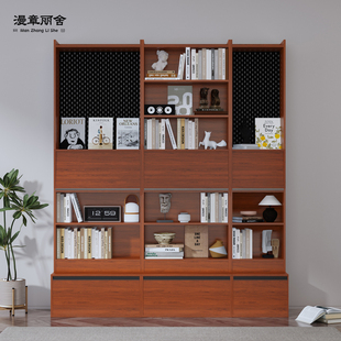 中古满墙组合书柜卡座书架一体靠墙去客厅化洞洞板展示柜置物架