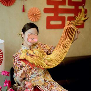 结婚接亲游戏道具舞龙婚礼拍照大彩龙小纸龙创意堵门游戏婚房布置