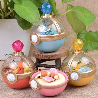 神奇宝贝宠物小精灵伊布家族睡眠口袋妖怪盒蛋模型摆件手办玩具