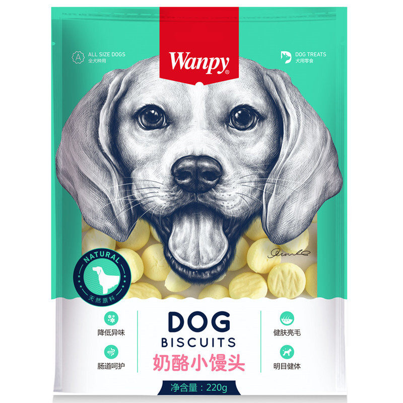 顽皮狗零食 奶酪小馒头880g(220g*4袋) 成幼犬宠物狗狗零食饼干