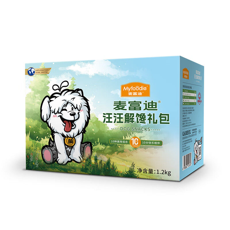 麦富迪 宠物狗狗零食大礼包1200g成犬幼犬磨牙训练零食 宠物零食