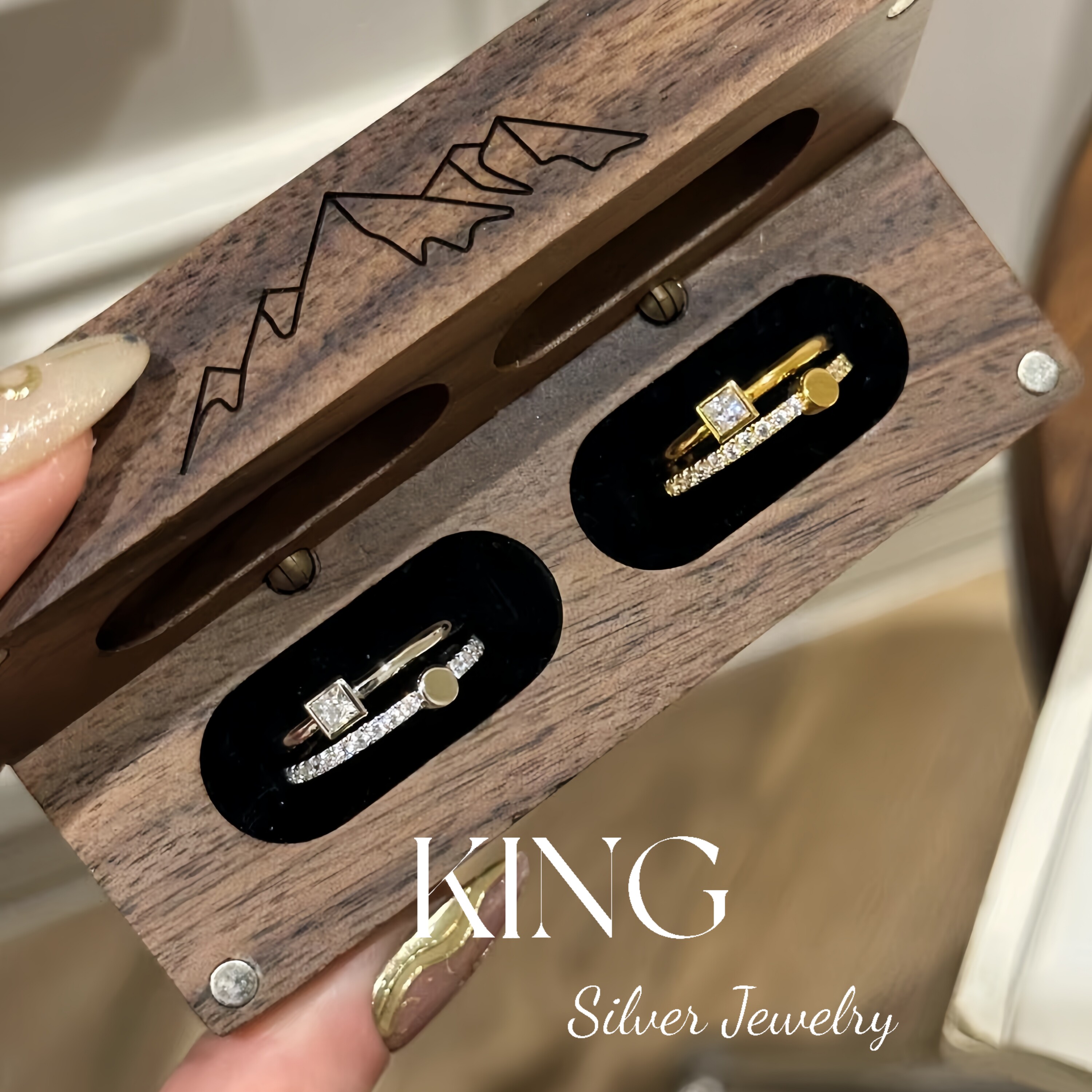 king银饰珠宝S925双层小冰糖戒指