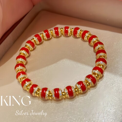 king银饰珠宝珐琅安塞腰鼓手串