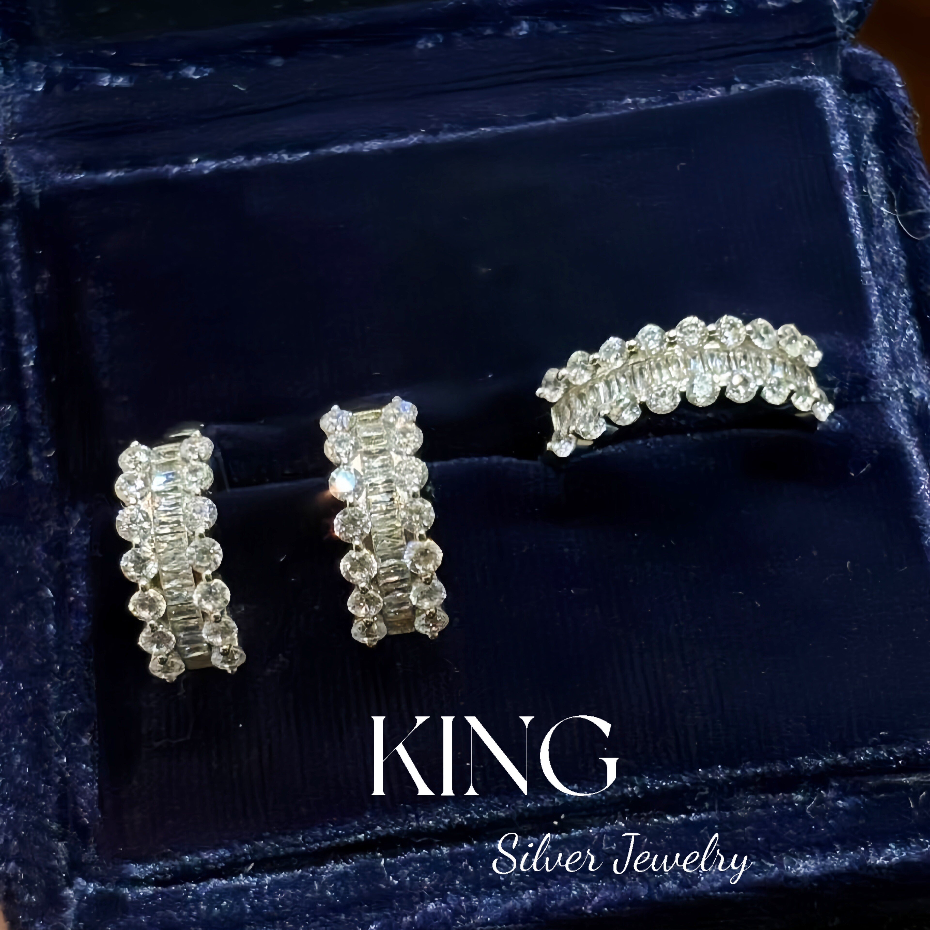 king银饰珠宝S925银蕾丝裙摆套装