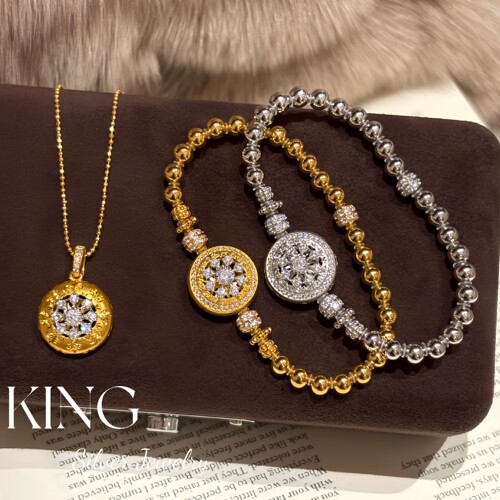 king银饰珠宝雪落星芒手链项链