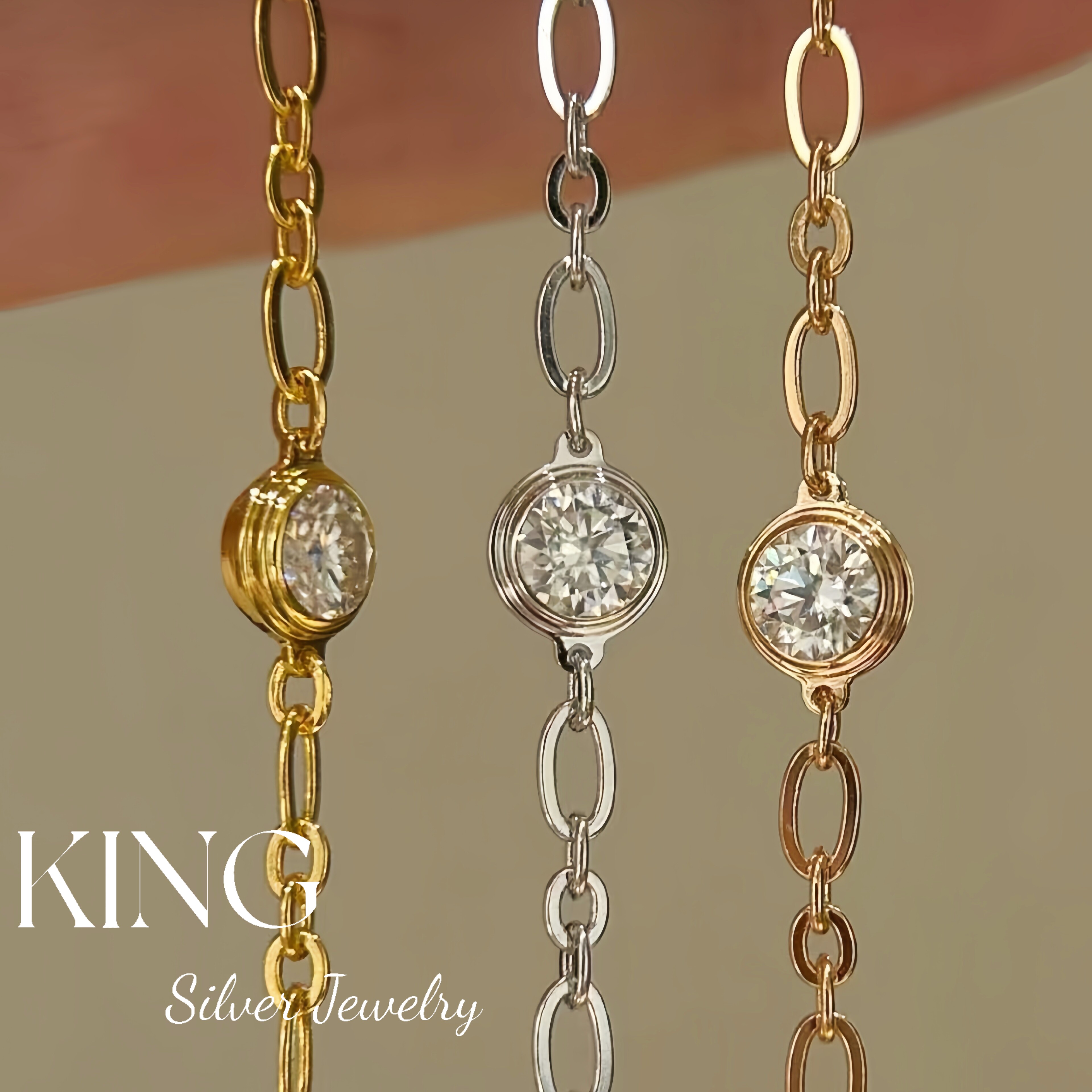 king银饰珠宝S925CNC小飞碟手链