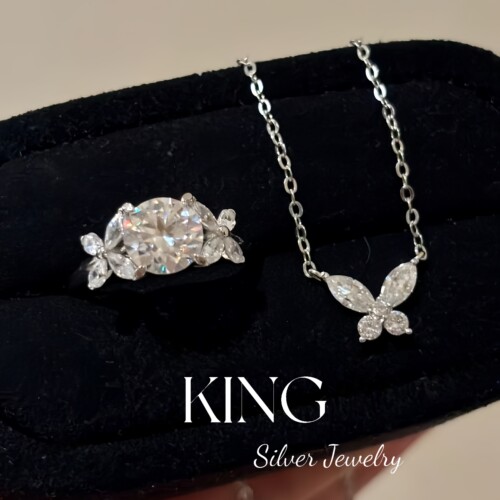 king银饰珠宝S925三月舞项链戒指