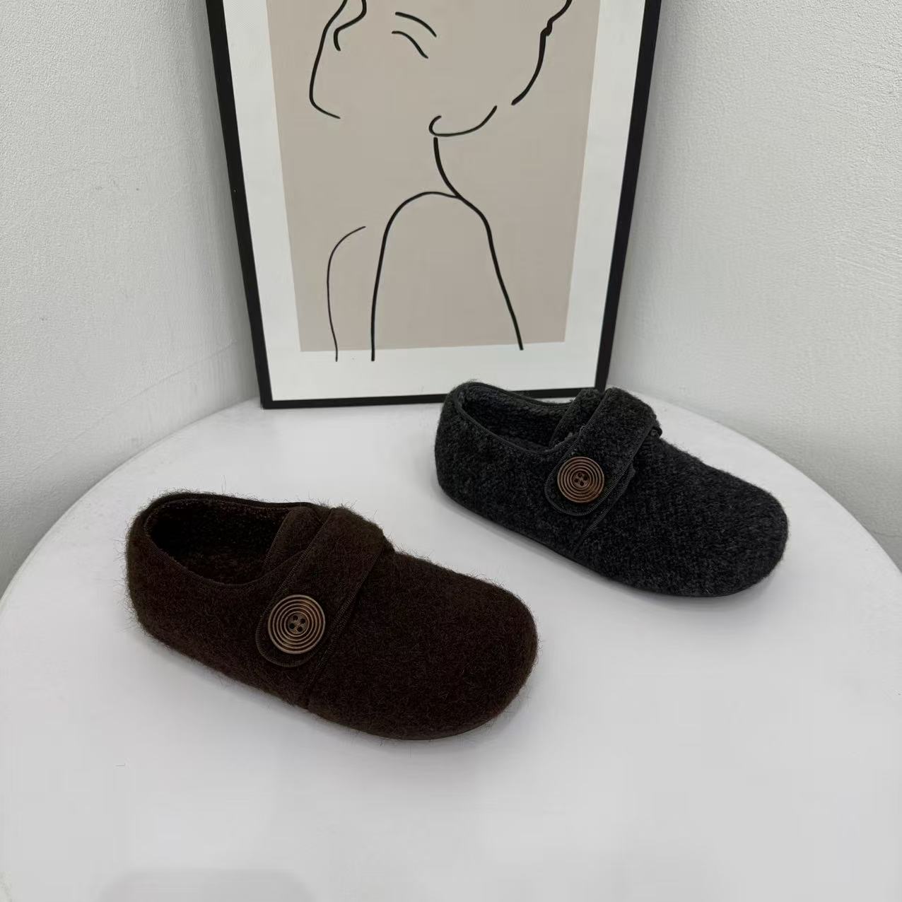 加绒平底防滑百搭勃肯鞋全包2025新款冬款女款爆款软底不累脚博肯