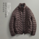 90白鸭绒 冬季 日系极简 目记 绗缝设计排骨羽绒服加厚外套 男
