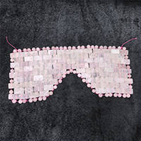 Pure natural jade powder amethyst eye mask, eye mask, cold and hot compress, beauty care, fatigue relief, hand-woven thumbnail 4