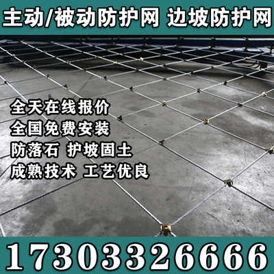被动防护网山体护坡网绳网