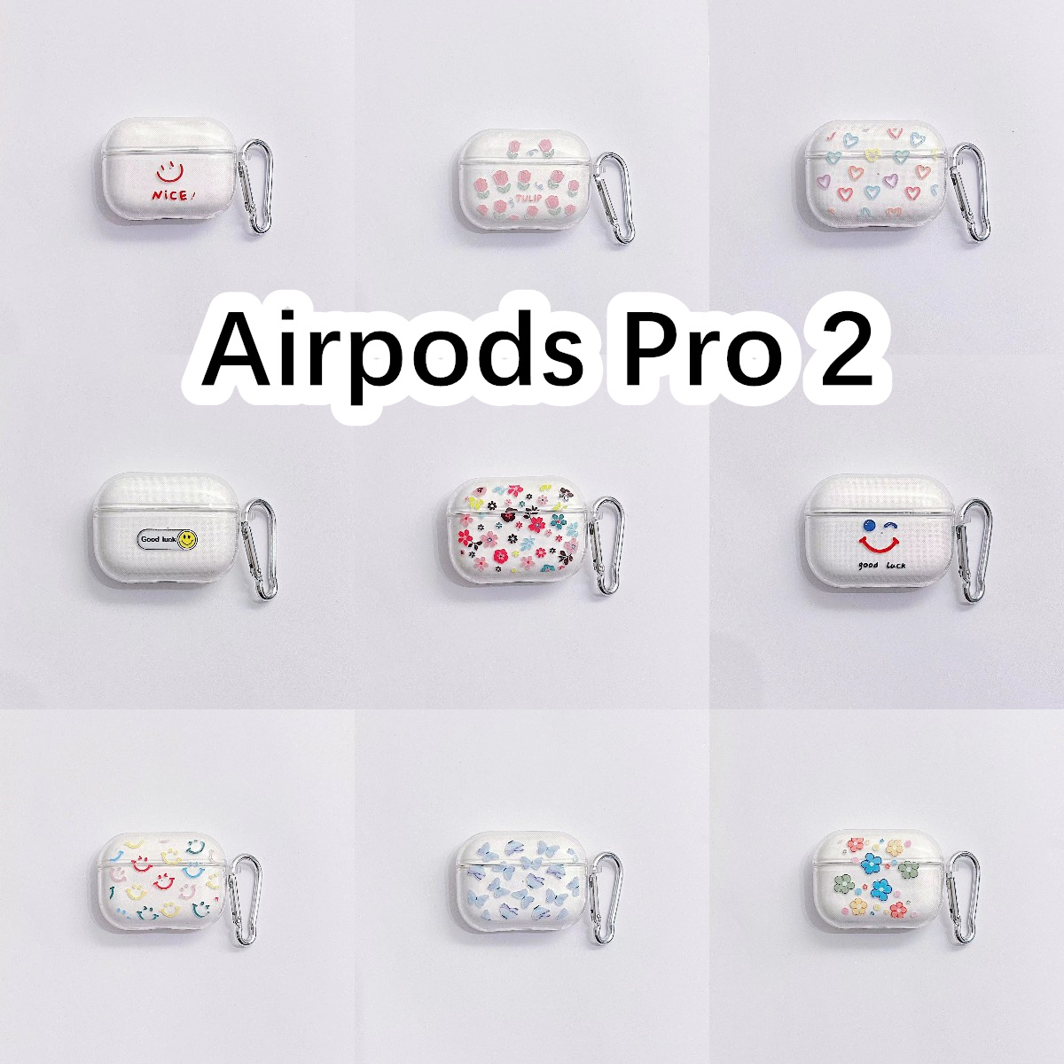 适用于Airpods Pro 2耳机套透明可爱保护套软壳无线蓝牙耳机壳防摔情侣潮充电仓盒子