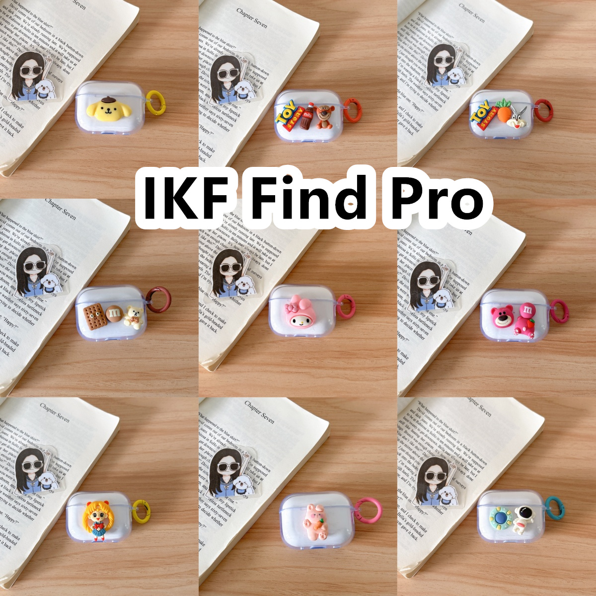 适用于IKF Find Pro耳机套透明DIY手作经典卡通保护套防摔可爱